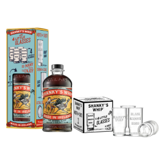 Shanky's Whip + 4 Shot Glasses