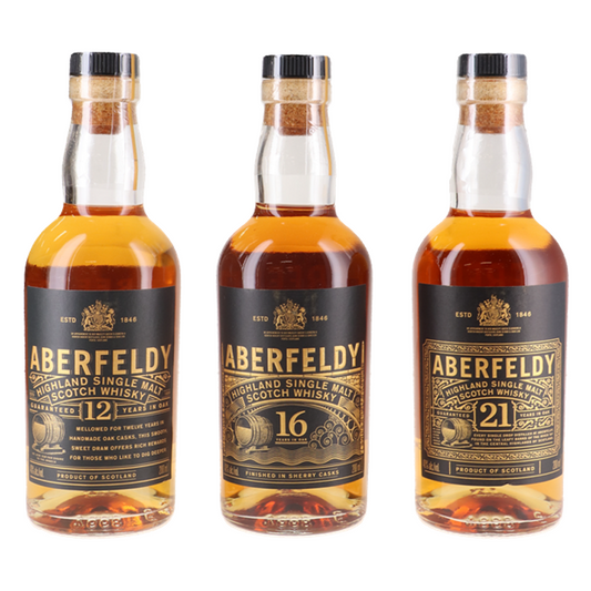 Aberfeldy The Golden Dram Tasting Collection (12 Years + 16 Years + 21 Years) 3x20 cl