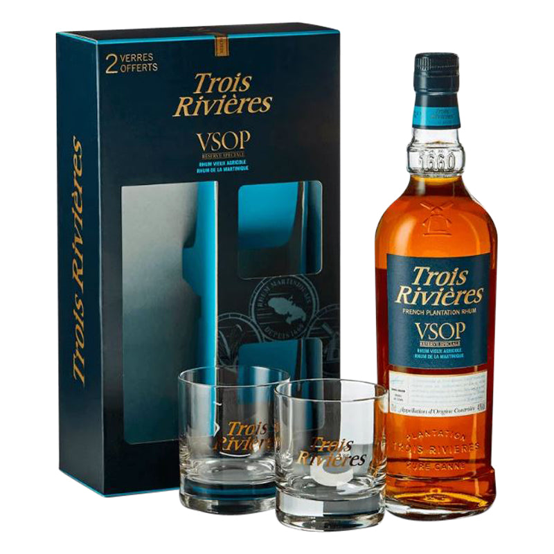 Trois Rivières VSOP + 2 glasses